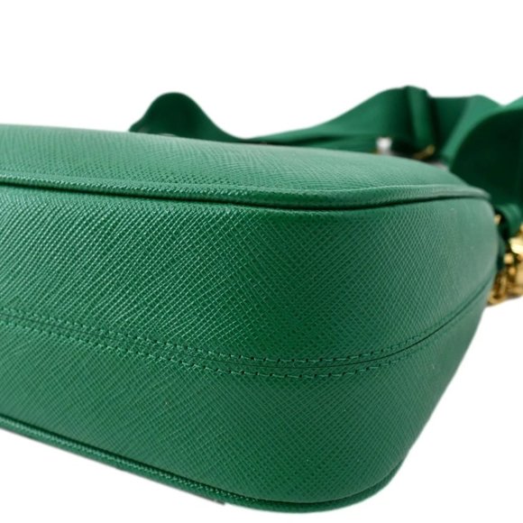 PRADA  Re-Edition 2005 Saffiano Leather Shoulder Bag Green - Picture 10 of 14